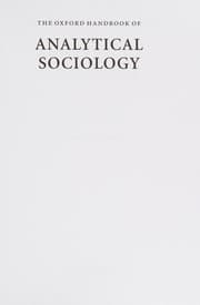 Tapa de The Oxford handbook of analytical sociology