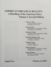 Tapa de American dreams and reality