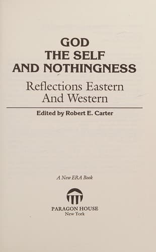 Tapa de God the Self and Nothingness