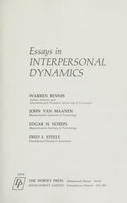 Tapa de Essays in interpersonal dynamics