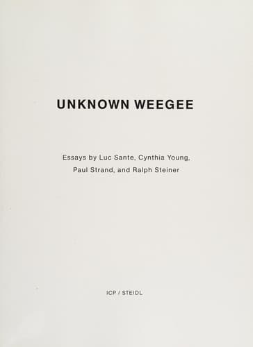 Tapa de Unknown Weegee