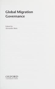 Tapa de Global migration governance