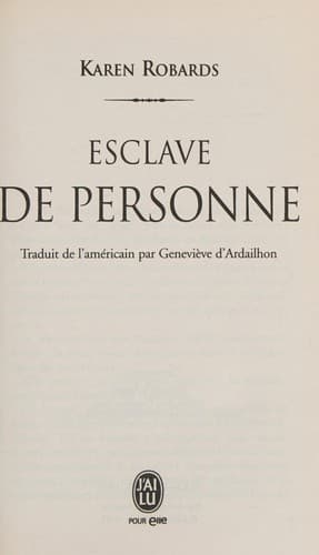Tapa de Esclave de personne