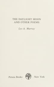 Tapa de The daylight moon, and other poems