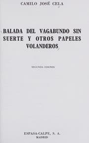 Tapa de Balada del vagabundo sin suerte y otros papeles volanderos