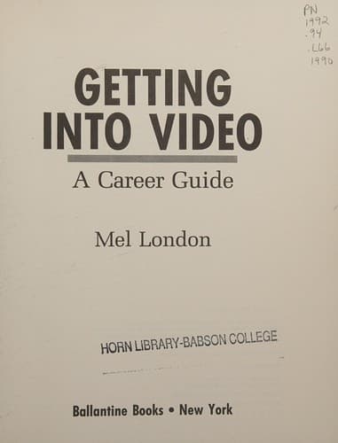 Tapa de Getting into video