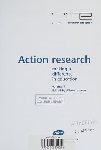Tapa de Action research