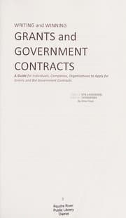 Tapa de Writing and winning grants and government contracts