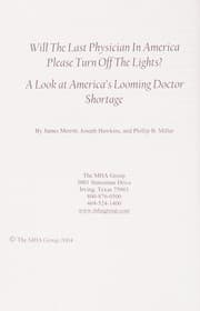 Tapa de Will the last physician in America please turn off the lights?