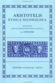 Tapa de Ethica Nicomachea (Oxford Classical Texts Ser)
