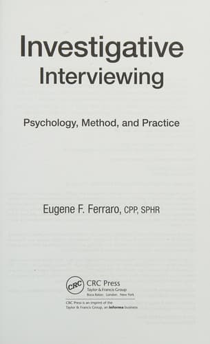 Tapa de Investigative Interviewing