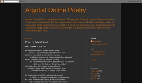 Tapa de Cheltenham Elegy #702