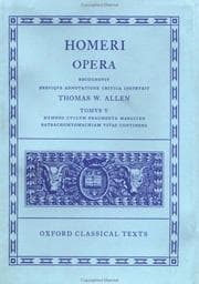 Tapa de Homeri Opera TOMVS V