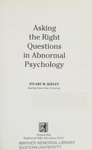 Tapa de Asking the right questions in abnormal psychology