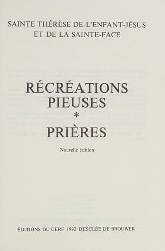 Tapa de Récréations pieuses