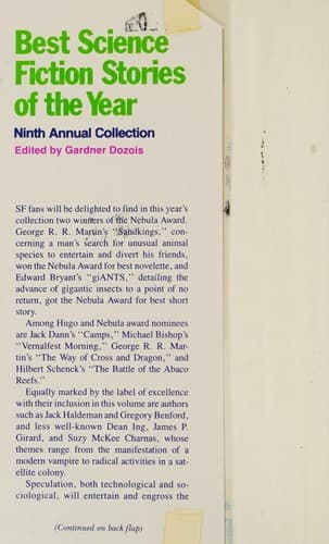 Tapa de Best science fiction stories of the year -- ninth annual collection