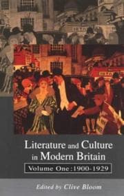 Tapa de Literature and Culture in Modern Britain
