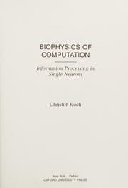 Tapa de Biophysics of computation