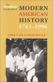 Tapa de The Longman handbook of modern American history, 1763-1996
