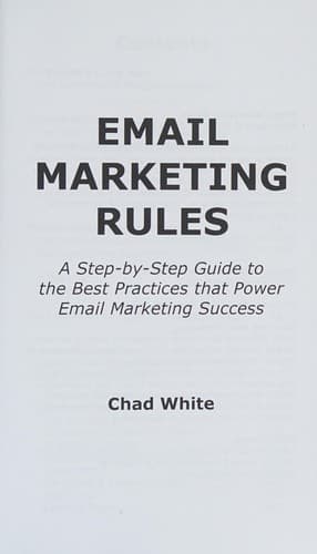 Tapa de Email marketing rules
