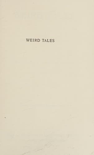 Tapa de Weird tales.