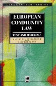 Tapa de European Community law