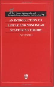 Tapa de An Introduction to Linear and Nonlinear Scattering Theory (Pitman Monographs and Surveys in Pure and Applied Mathematics, to Be Assigned)