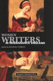 Tapa de Women Writers in Renaissance England