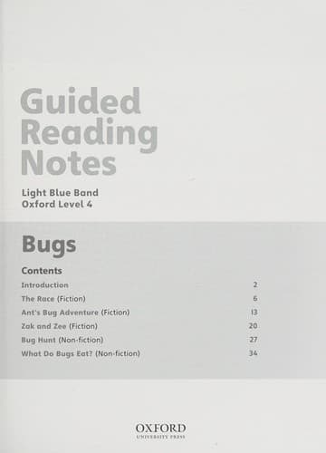 Tapa de Guided Reading Notes Bugs