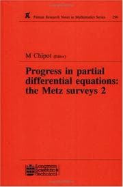 Tapa de Progress in Partial Differential Equations The Metz Surveys 2 (Research Notes in Mathematics Series)