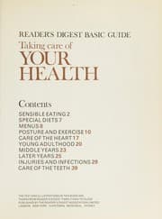 Tapa de Taking care of your health