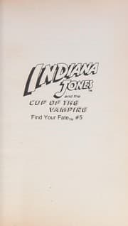 Tapa de Indiana Jonesand the cup of the vampire