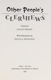 Tapa de Other people's clerihews