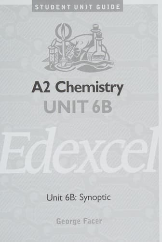 Tapa de A2 Chemistry Edexcel Unit 6B