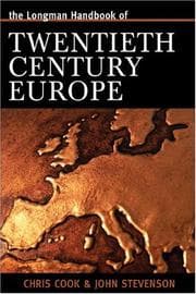 Tapa de Longman Handbook to Twentieth Century Europe