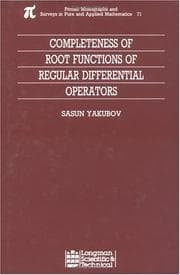 Tapa de Completeness of root functions of regular differential operators