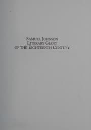 Tapa de Samuel Johnson, literary giant of the eighteenth century