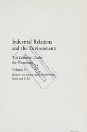 Tapa de Industrial relations and the environment