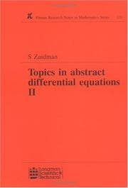 Tapa de Topics in Abstract Differential Equations II