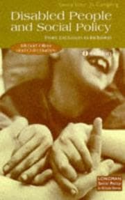 Tapa de Disabled people and social policy from exclusion to inclusion
