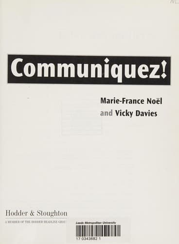 Tapa de Communiquez!