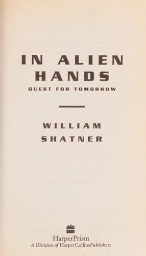 Tapa de In alien hands