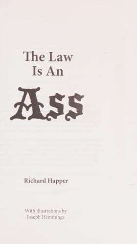 Tapa de The law is an ass
