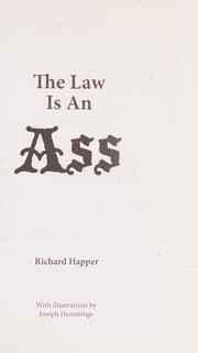 Tapa de The law is an ass