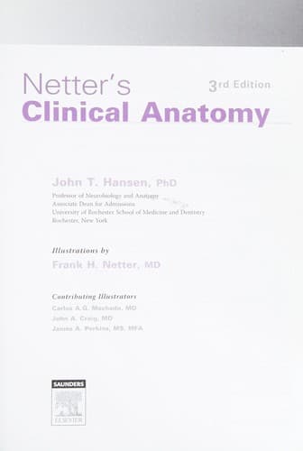 Tapa de Netter's Clinical Anatomy