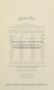 Tapa de Gravity