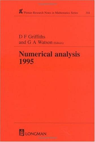 Tapa de Numerical analysis 1995