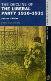 Tapa de The decline of the Liberal Party, 1910-1931