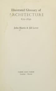 Tapa de Illustrated Glossary of Architecture, 850-1830
