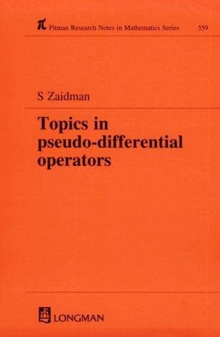 Tapa de Topics in pseudo-differential operators